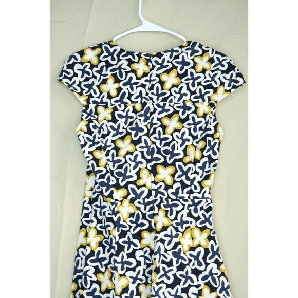 Max and Co Fit and Flare MIdi Dress Cap Sleeves Floral Pattern Women's Size 4 - Picture 5 of 8